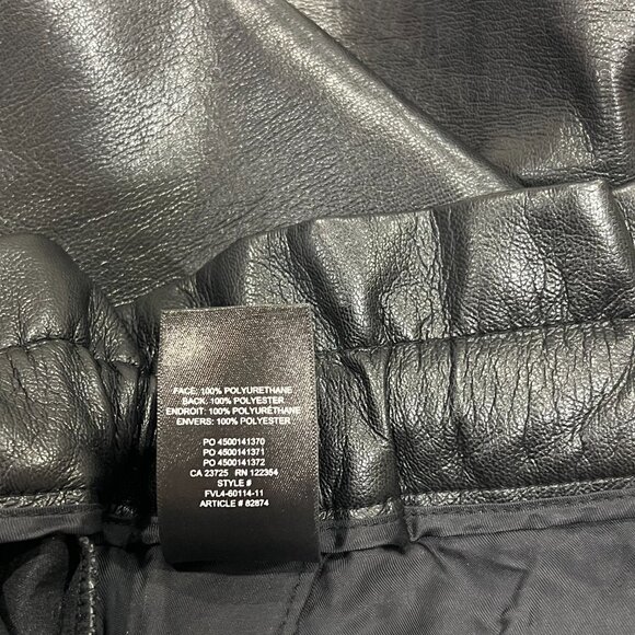 Wilfred Black Faux Leather Shorts, Pockets, Black, 4 - Picture 5 of 9